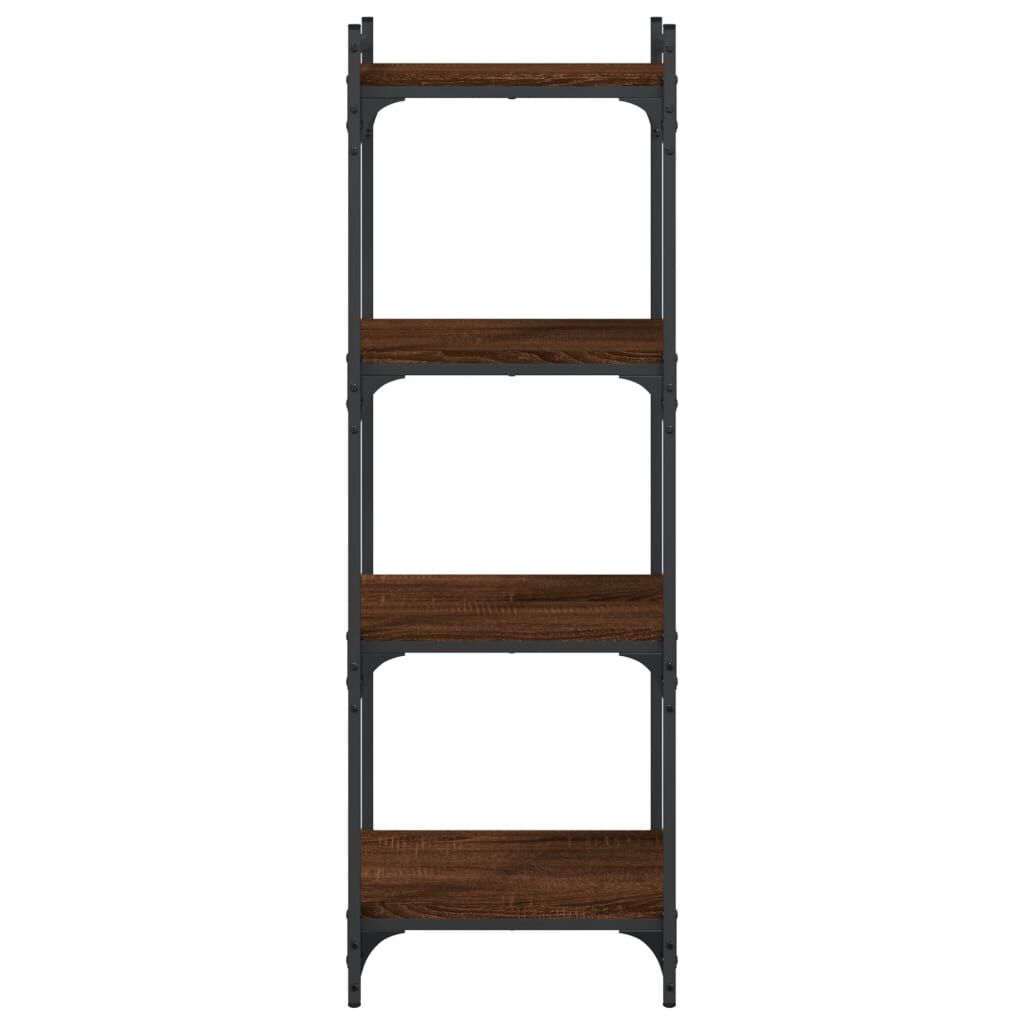 vidaXL Βιβλιοθήκη 4 Επιπέδων Καφέ Δρυς 40 x 30 x 120 εκ. Επεξεργ. Ξύλο
