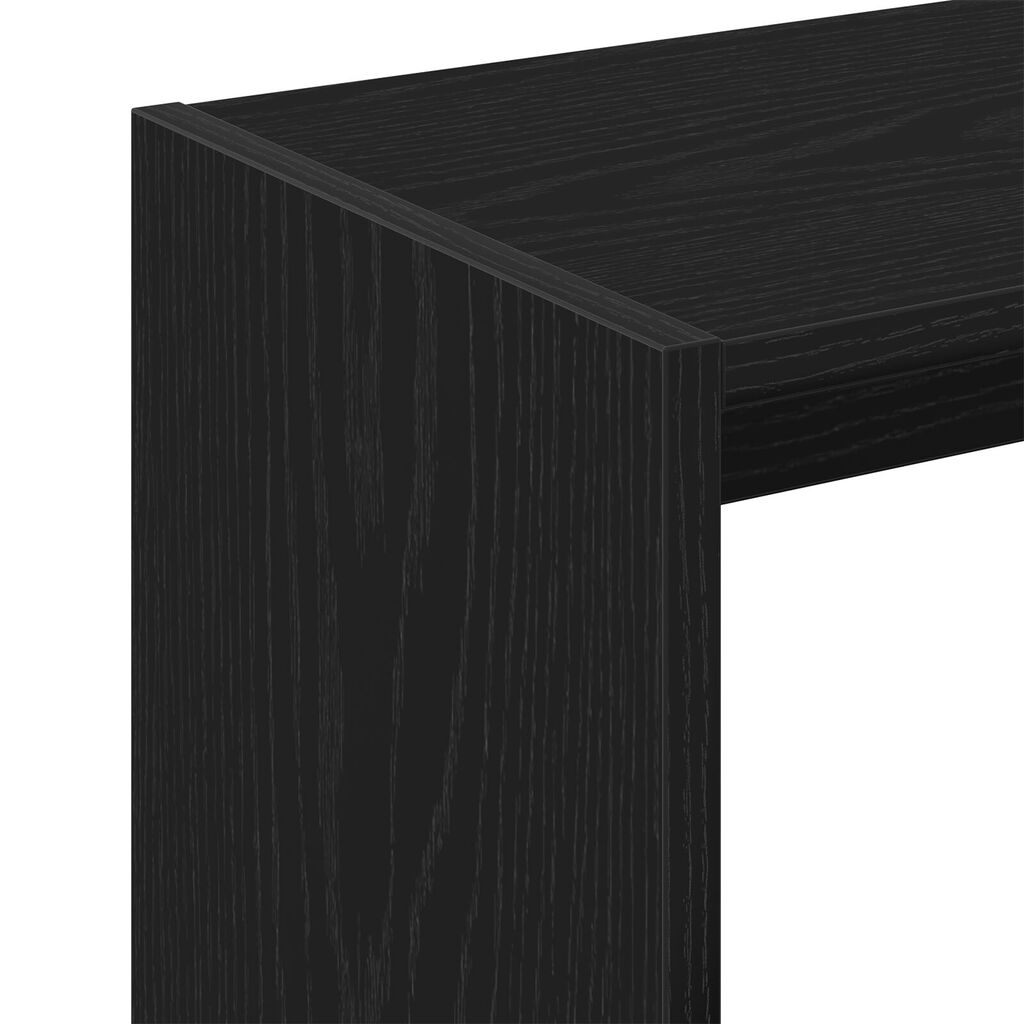 vidaXL Τραπέζι Δίπλα στον Καναπέ Μαύρο Δρύς 50x26x50 εκ Επεξεργασμένο Ξύλο