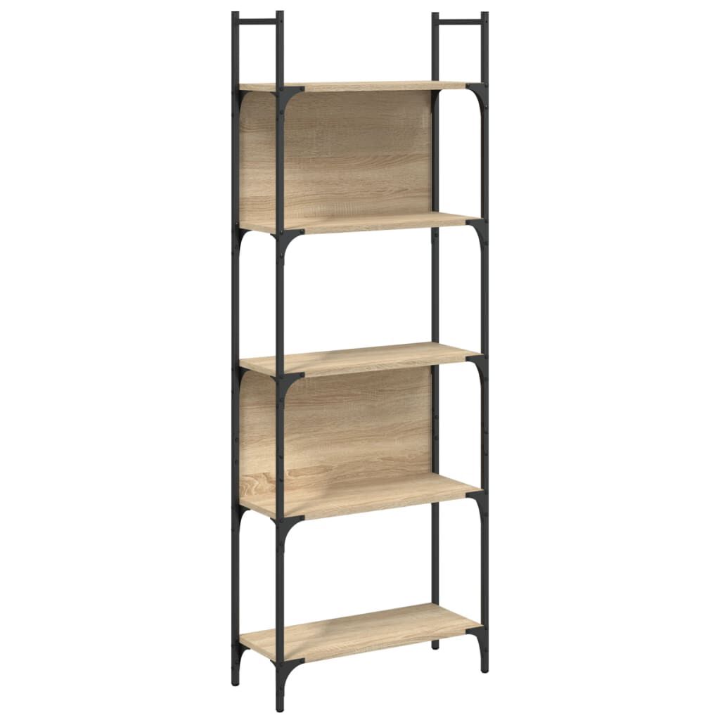 vidaXL Βιβλιοθήκη 5 Επιπέδων Sonoma Δρυς 60,5x24x166,5 εκ. Επεξ. Ξύλο