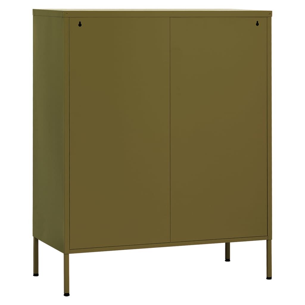 vidaXL Ντουλάπι Αποθήκευσης Πράσινο Λαδί 80 x 35 x 101,5 εκ. Ατσάλινο
