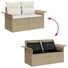 vidaXL Σετ Καναπέ Κήπου 5 pcs Μπεζ και Κρέμα 55 x 55 x 37 εκ