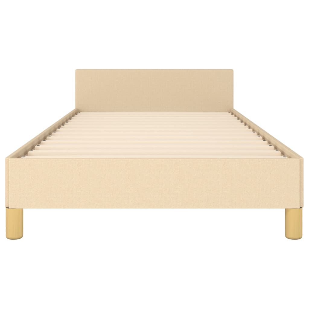 vidaXL Πλαίσιο κρεβατιού χωρίς στρώμα Κρέμα 80x200 cm Ύφασμα