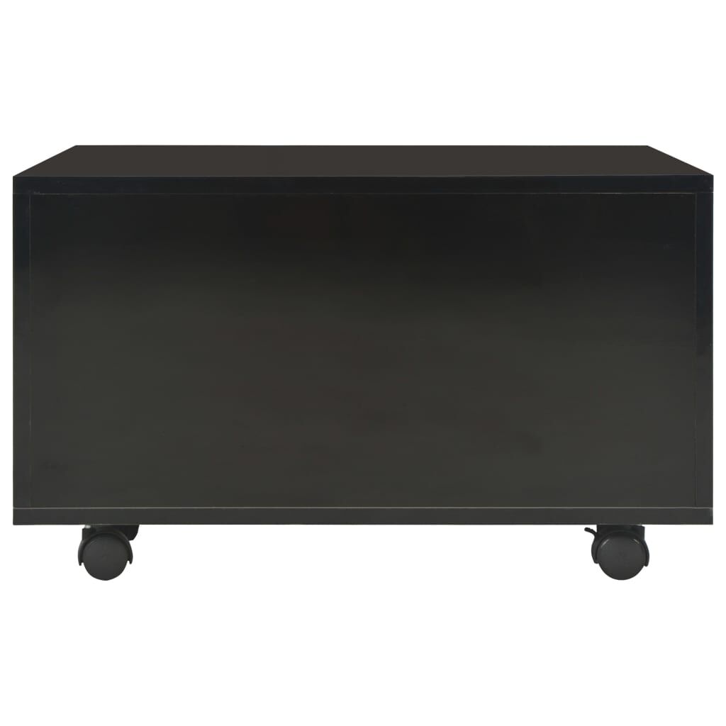 vidaXL Τραπεζάκι Σαλονιού Γυαλιστερό Μαύρο 60x60x35 εκ. Επεξ. Ξύλο