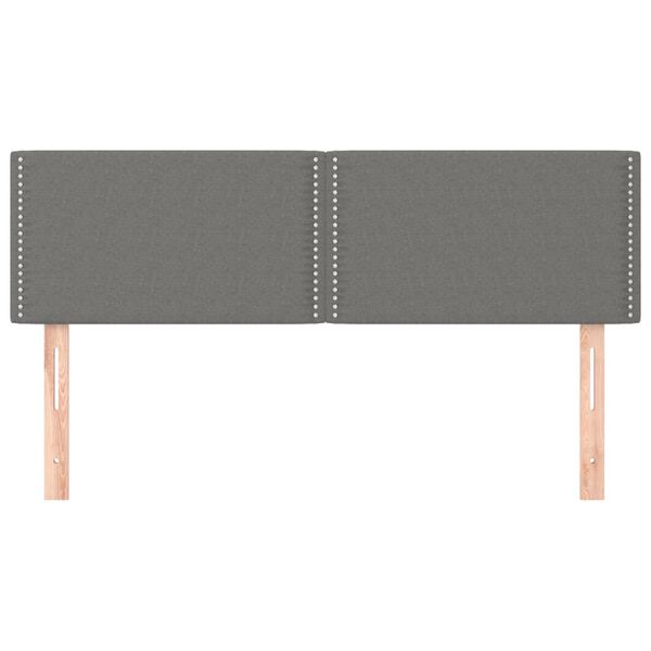 vidaXL Κεφαλάρια Κρεβατιού 2 τεμ. Σκ. Γκρι 72x5x78/88 εκ. Υφασμάτινα