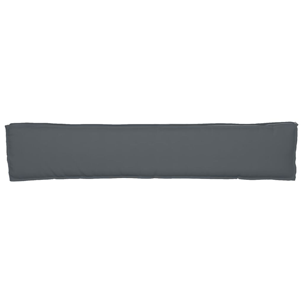 vidaXL Μαξιλάρι Πλατώ για Παγκάκι Ανθρακί 200x40x8 εκ. Oxford Fabric