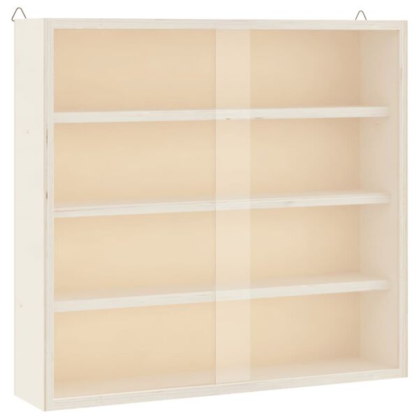 vidaXL Ξύλινη συλλεκτική βιτρίνα με πόρτες 40x8,5x37 εκ.