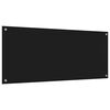 vidaXL Πίσω Πάνελ Κουζίνας 2 pcs Μαύρο 120 x 50 cm σκληρυμένο γυαλί