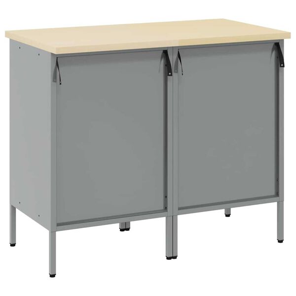 vidaXL Ντουλάπα Εργασίας 2 pcs Μαύρο και Γκρι 100 x 55 x 85 εκ.