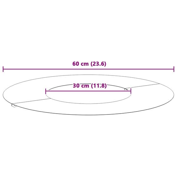 vidaXL Φλατ Δαχτυλίδια Δέντρων 5 pcs Μαύρο Ø30 / 60 εκ. Ατσάλι