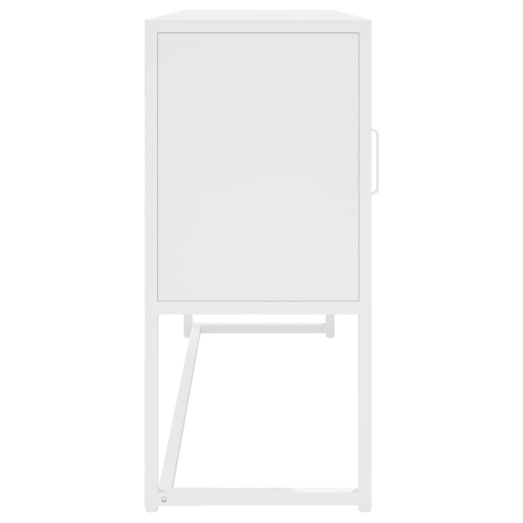 vidaXL Μπουφές Λευκός 105 x 35 x 75 εκ. από Ατσάλι