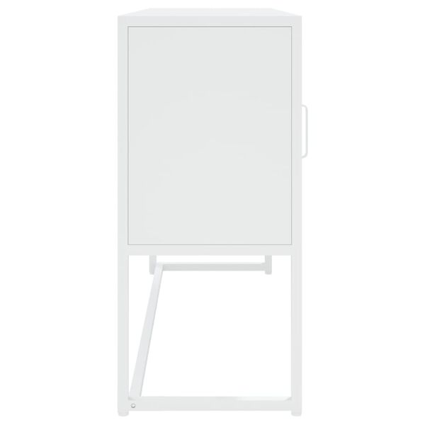 vidaXL Μπουφές Λευκός 105 x 35 x 75 εκ. από Ατσάλι