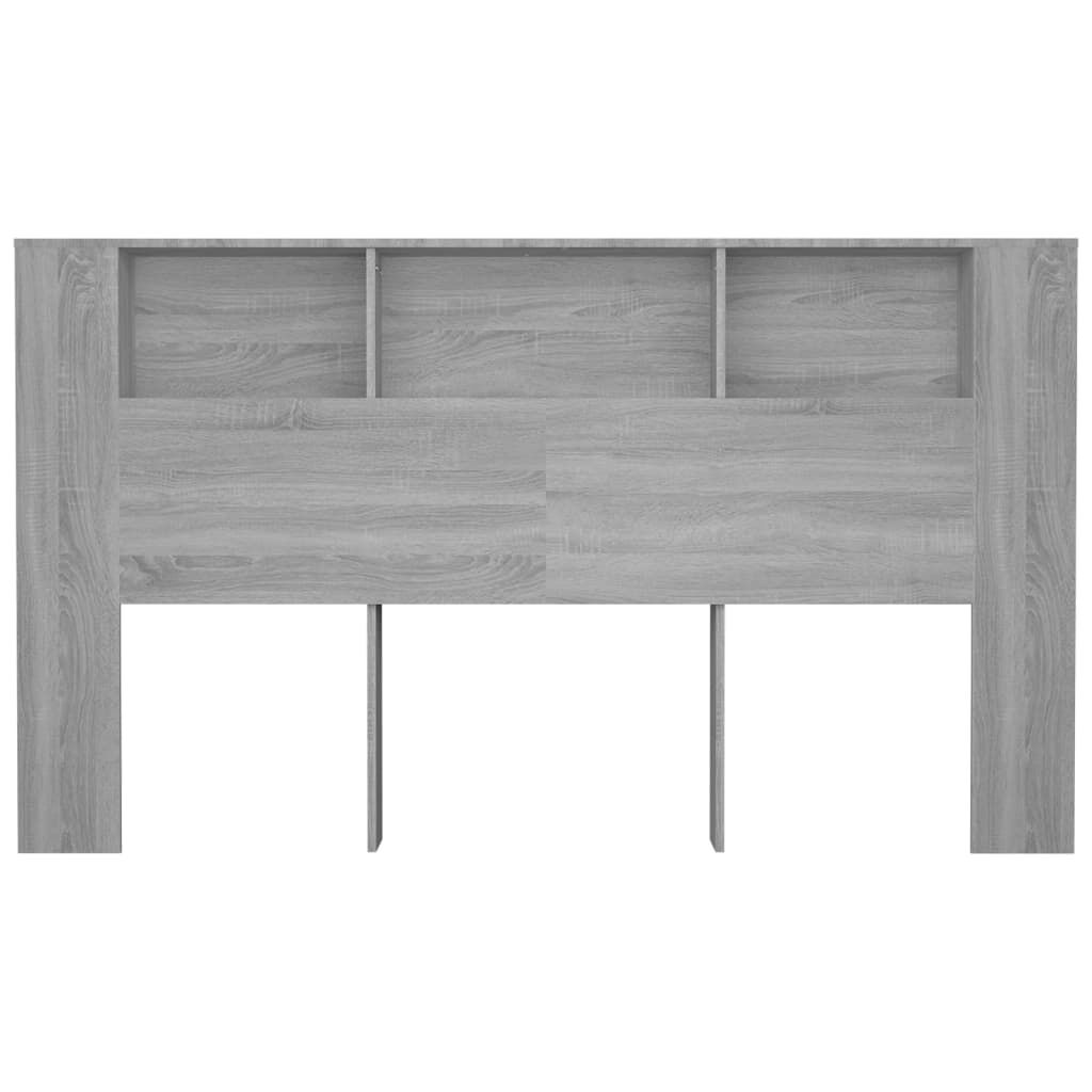 vidaXL Κεφαλάρι Με Αποθηκευτικό Χώρο Γκρι Sonoma 180x18,5x104,5 εκ.