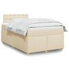vidaXL Κρεβάτι Boxspring με Στρώμα Κρεμ 120x190 εκ. Υφασμάτινο