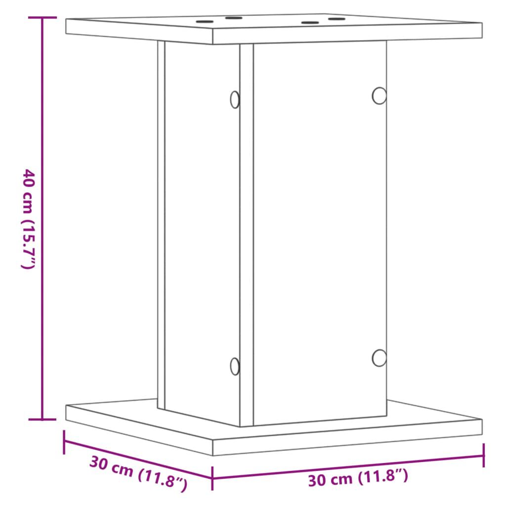 vidaXL Βάσεις Ηχείων 2 Τεμ. Λευκή 30x30x40 εκ. Επεξ. Ξύλο