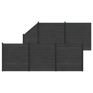 vidaXL &Pi;ά&nu;&epsilon;&lambda; &Phi;&rho;ά&chi;&tau;&eta; 6 pcs WPC &kappa;&alpha;&iota; &Alpha;&lambda;&omicron;&upsilon;&mu;ί&nu;&iota;&omicron; &Mu;&alpha;ύ&rho;&omicron;