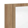 vidaXL Έπιπλο Καθρέφτη Μπάνιου LED Αρτισιανή Δρυς 40x12x45εκ Επεξ.Ξύλο
