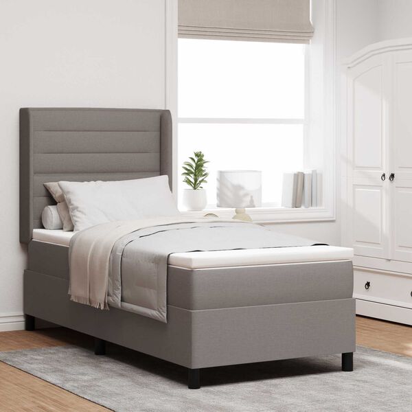 vidaXL Κρεβάτι Box Spring με Στρώμα Ταμπά 80x200 εκ. Υφάσμα