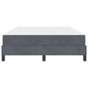 vidaXL Κρεβάτι box spring με στρώμα Σκούρο Γκρι 140 x 200 cm Βελούδο