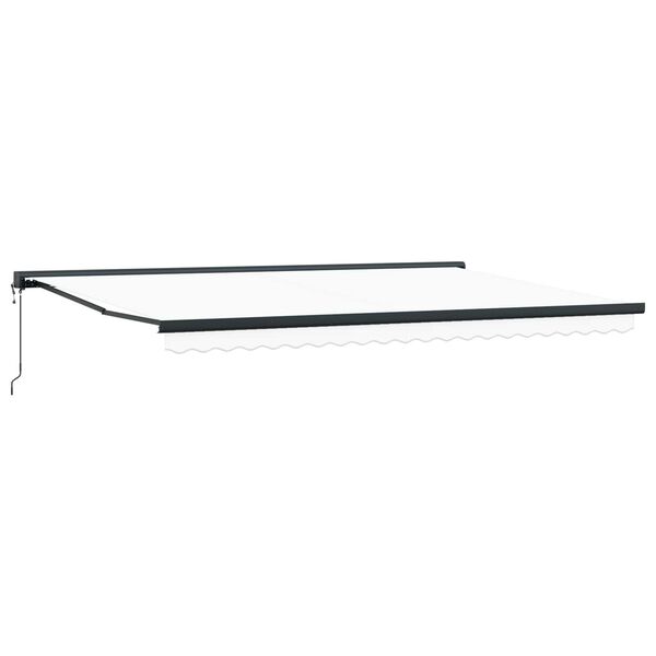vidaXL Αυτόματη Ανασυρόμενη Τέντα Λευκή 500x300 cm