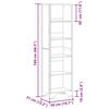 vidaXL Βιβλιοθήκη Μαύρη 50x31x169 εκ. από Επεξεργασμένο Ξύλο