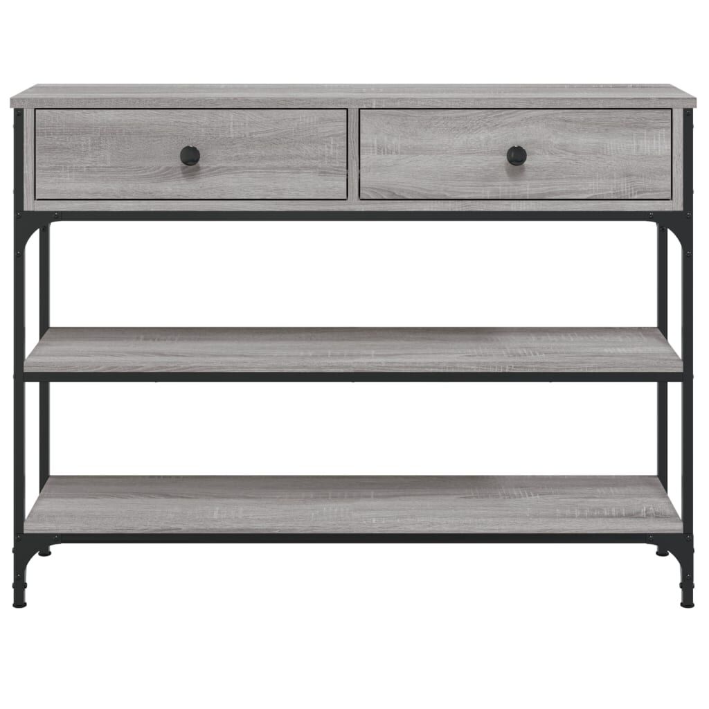 vidaXL Τραπέζι Κονσόλα Γκρι Sonoma 100x25x75 εκ. Επεξεργασμένο Ξύλο