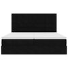 vidaXL Οθωμανικό κρεβάτι με στρώματα Μαύρο 200x200cm Velvet
