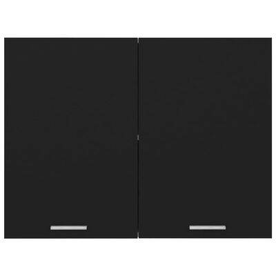 vidaXL Ντουλάπι Κρεμαστό Μαύρο 80 x 31 x 60 εκ. από Μοριοσανίδα