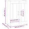 vidaXL Ντουλάπι Τοίχου Γυαλιστερό Λευκό 69,5 x 34 x 90 εκ.