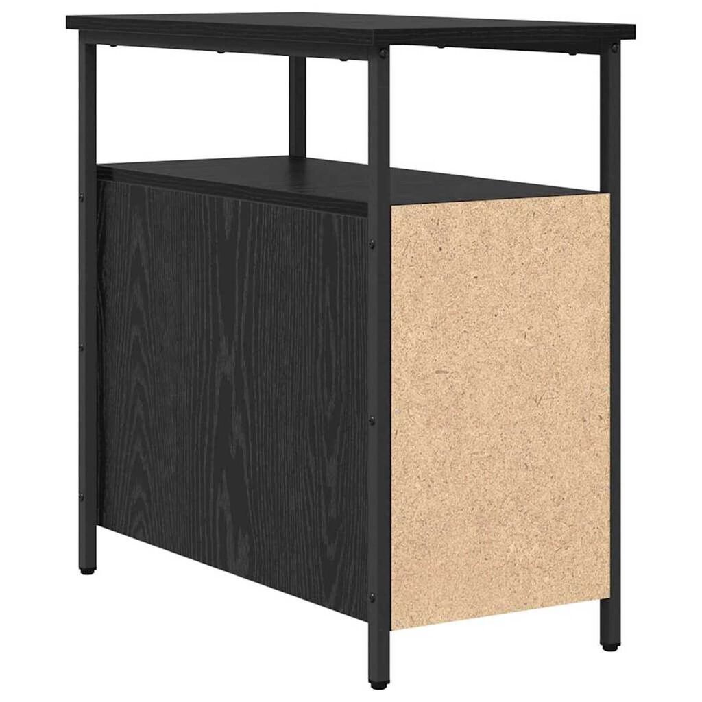 vidaXL Κομοδίνο 2 pcs Μαύρη δρυς 30 x 60 x 60 εκ. Επεξεργασμένο ξύλο