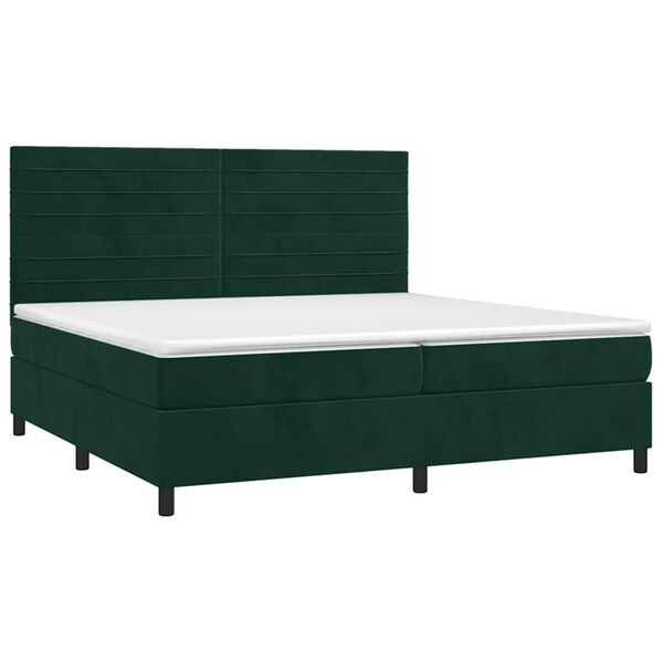 vidaXL &Kappa;&rho;&epsilon;&beta;ά&tau;&iota; Boxspring &mu;&epsilon; &Sigma;&tau;&rho;ώ&mu;&alpha; &Sigma;&kappa;&omicron;ύ&rho;&omicron; &Pi;&rho;ά&sigma;&iota;&nu;&omicron; 200x200&epsilon;&kappa;. &Beta;&epsilon;&lambda;&omicron;ύ&delta;&iota;&nu;&omicron;