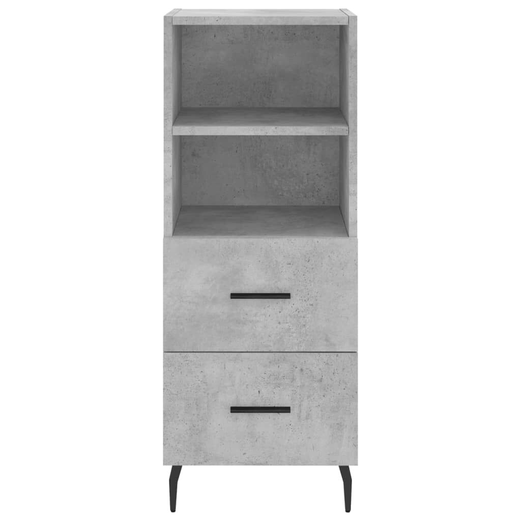 vidaXL Ντουλάπι Γκρι Σκυροδέματος 34,5x34x180 εκ. Επεξεργασμένο Ξύλο