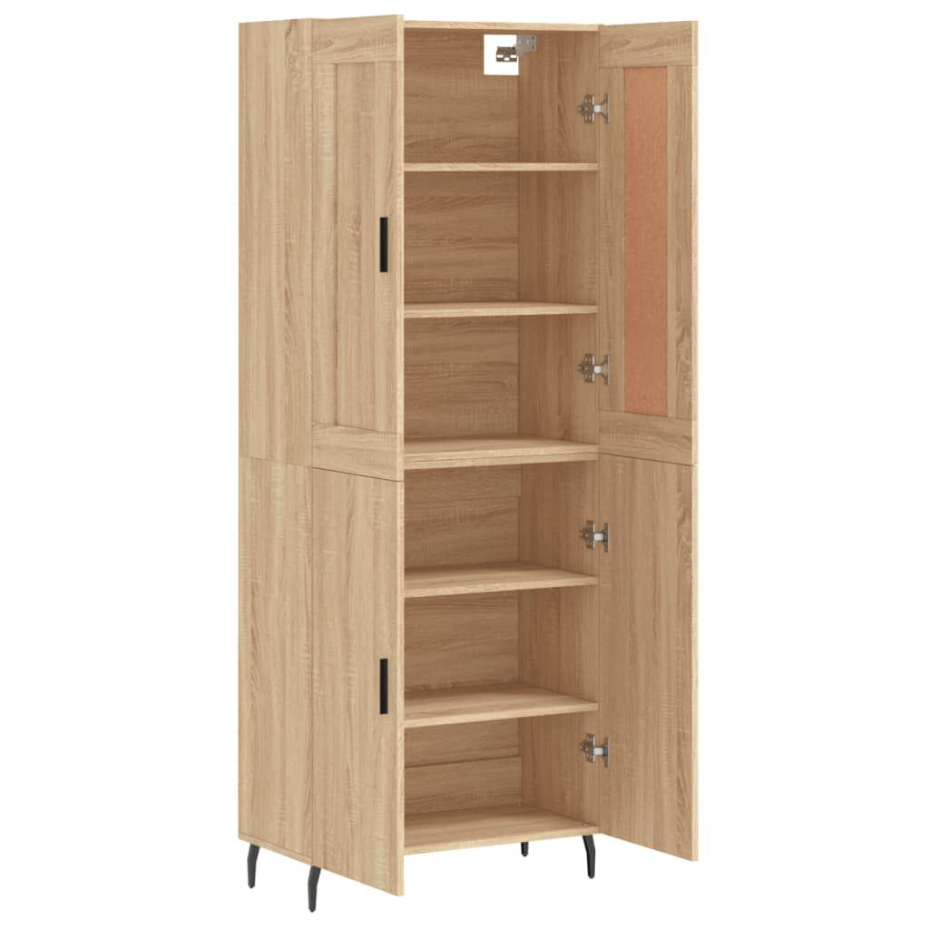 vidaXL Ντουλάπι Sonoma δρυς 69,5 x 34 x 180 εκ. από Επεξεργασμένο Ξύλο