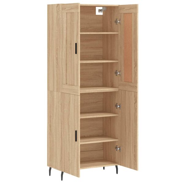vidaXL Ντουλάπι Sonoma δρυς 69,5 x 34 x 180 εκ. από Επεξεργασμένο Ξύλο