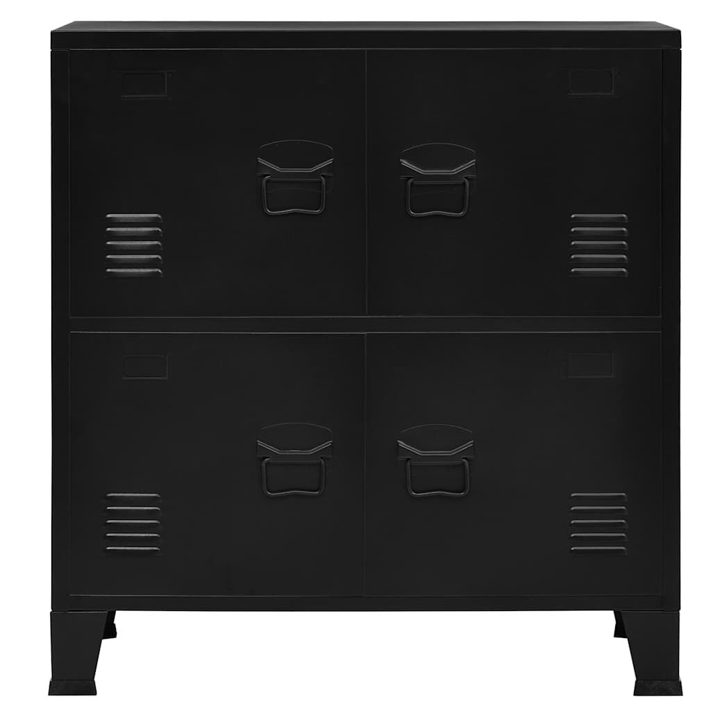 vidaXL Αρχειοθήκη Βιομηχανικού Στιλ Μαύρη 75 x 40 x 80 εκ. Ατσάλινη
