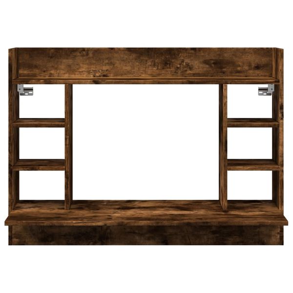 vidaXL Γραφείο Τοίχου Καπνιστή Δρυς 105x48x75 εκ. Επεξεργασμένο Ξύλο