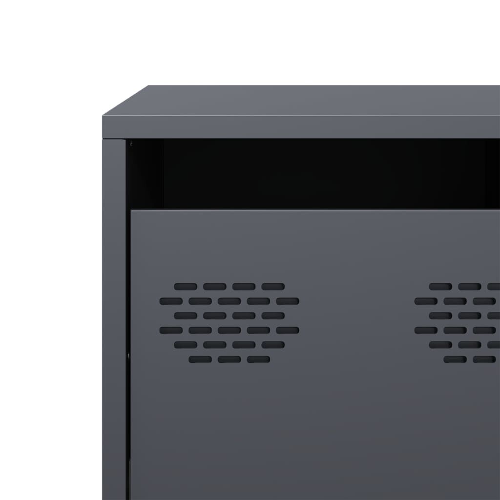 vidaXL Έπιπλο Τηλεόρασης Ανθρακί 101,5x39x43,5εκ. Ατσάλι Ψυχρής Έλασης