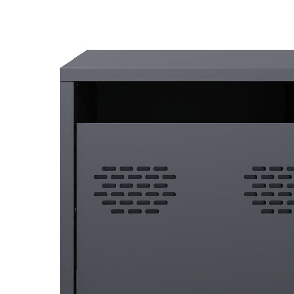 vidaXL Έπιπλο Τηλεόρασης Ανθρακί 101,5x39x43,5εκ. Ατσάλι Ψυχρής Έλασης