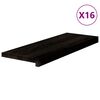 vidaXL &Pi;έ&lambda;&mu;&alpha;&tau;&alpha; &Sigma;&kappa;ά&lambda;&alpha;&sigmaf; 16 &tau;&mu;&chi; &Kappa;&alpha;&phi;έ-&Mu;&alpha;ύ&rho;&omicron; 70x25x2 cm &Xi;ύ&lambda;&omicron; &mu;&alpha;&sigma;ί&phi; &delta;&rho;&upsilon;&sigmaf;