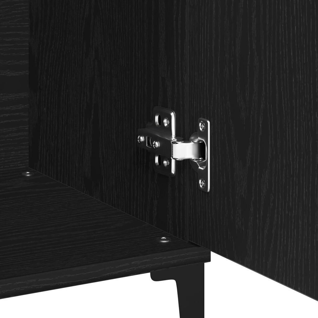 vidaXL Πλαϊνό γραφείο σε Μαύρο Δρυς 104x35x70 εκ. Φτιαγμένο από ξύλο