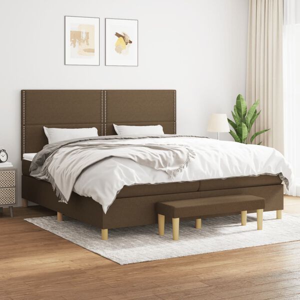 vidaXL &Kappa;&rho;&epsilon;&beta;ά&tau;&iota; Boxspring &mu;&epsilon; &Sigma;&tau;&rho;ώ&mu;&alpha; &Sigma;&kappa;&omicron;ύ&rho;&omicron; &Kappa;&alpha;&phi;έ 200x200 &epsilon;&kappa;. &Upsilon;&phi;&alpha;&sigma;&mu;ά&tau;&iota;&nu;&omicron;