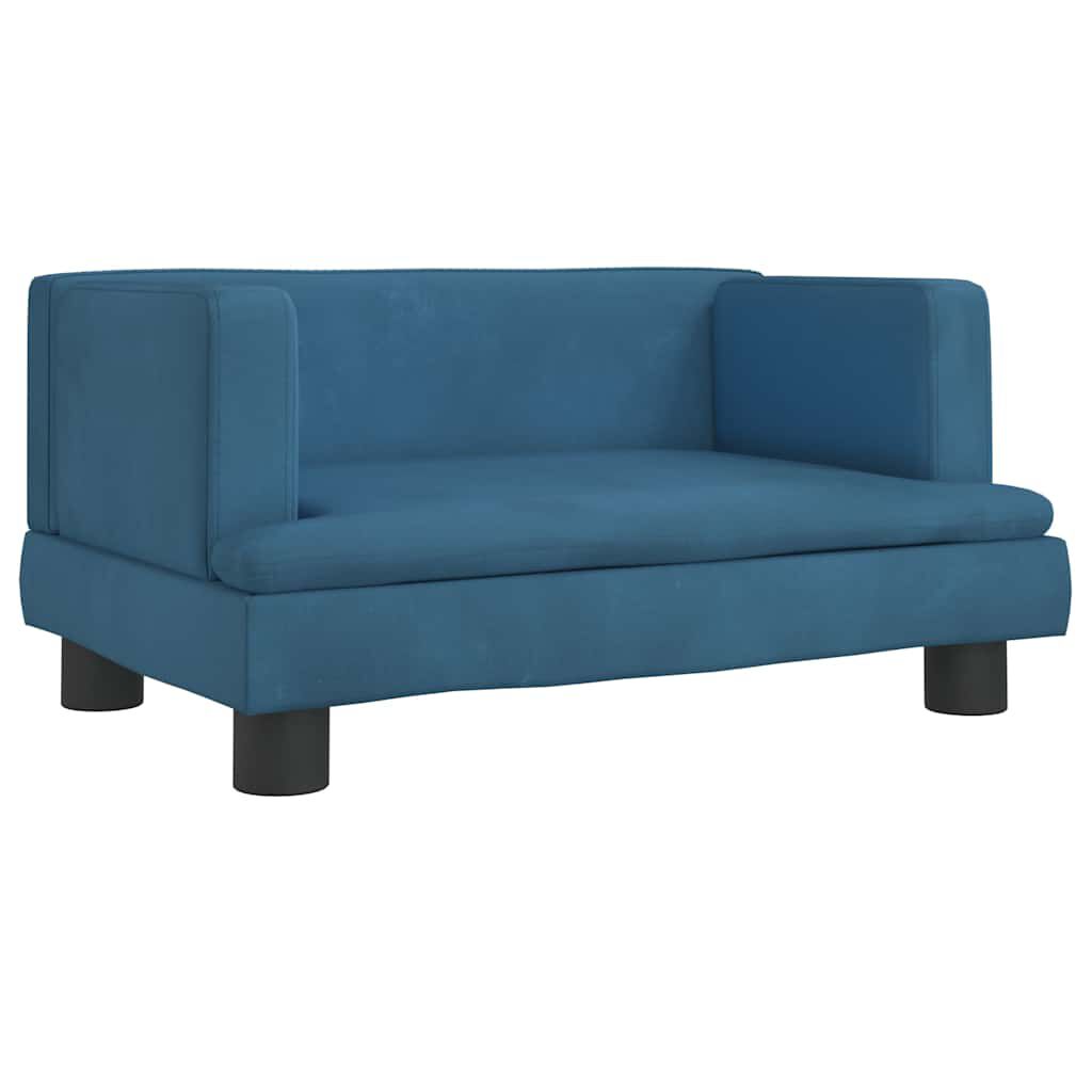vidaXL Κρεβάτι Σκύλου Μπλε 60 x 40 x 30 εκ. Βελούδινο