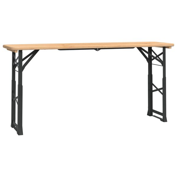 vidaXL Τραπέζι Μπύρας Πτυσσόμενο 170x50x75/105 εκ. Μασίφ Ξύλο Ελάτης