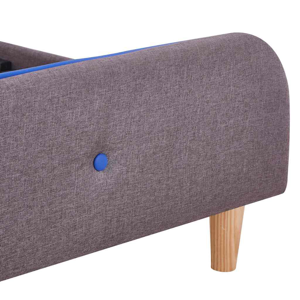 vidaXL Σκελετός Κρεβατιού Χωρίς Στρώμα Taupe 150x200 εκ. Υφασμάτινο