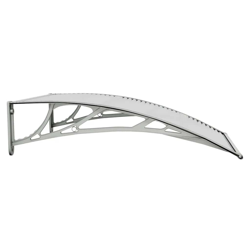 vidaXL Στέγαστρο Πόρτας Γκρι & Διαφανές 100 x 75 εκ. από Πολυκαρβονικό