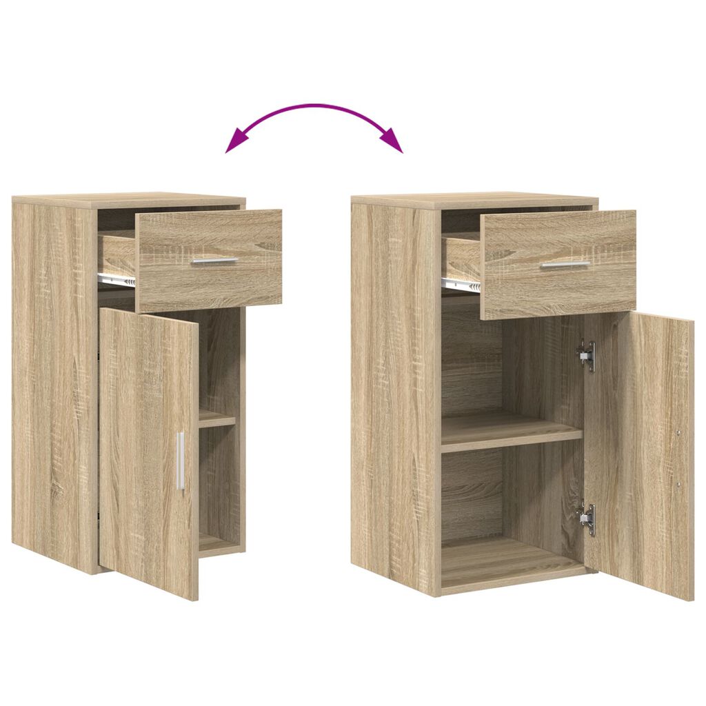 vidaXL Ντουλάπι Αποθήκευσης Sonoma Oak Sonoma Oak MDF Μεσαίο