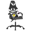 vidaXL Καρέκλα Gaming Περιστρεφόμενη Μαύρη/Λευκή από Συνθετικό Δέρμα