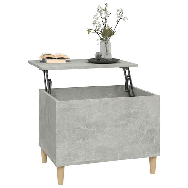 vidaXL Τραπεζάκι Σαλονιού Γκρι Σκυρ. 60x44,5x45 εκ. Επεξεργ. Ξύλο