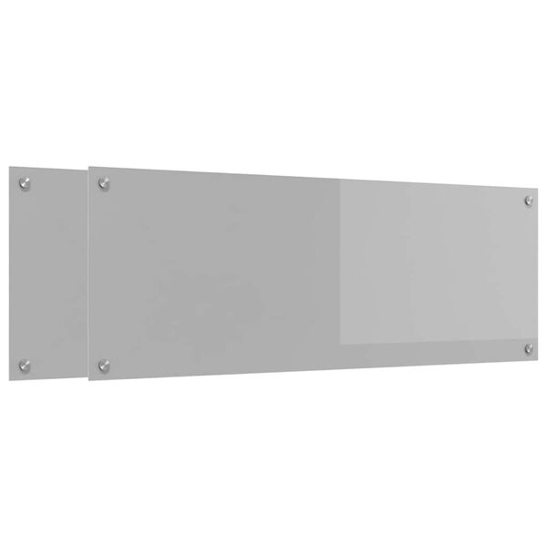 vidaXL Πίσω Πάνελ Κουζίνας 2 pcs Ανοιχτό γκρι 110 x 40 cm