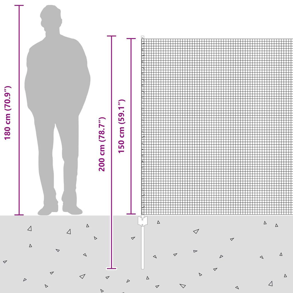 vidaXL Φράχτης Γαλβανισμένος με 10 U Posts Ασημί 1.5x25 μ