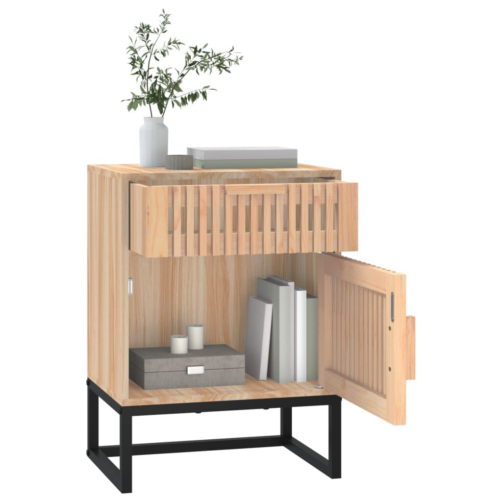 vidaXL Κομοδίνα 2 τεμ. 40x30x55,5 εκ Επεξεργασμένο Ξύλο & Σίδερο